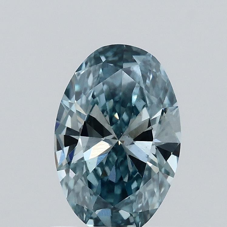 1.01 Ct. Fancy Vivid Blue Oval Lab Grown Diamond
