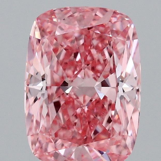 1.75 Ct. Fancy Vivid Pink Cushion Lab Grown Diamond