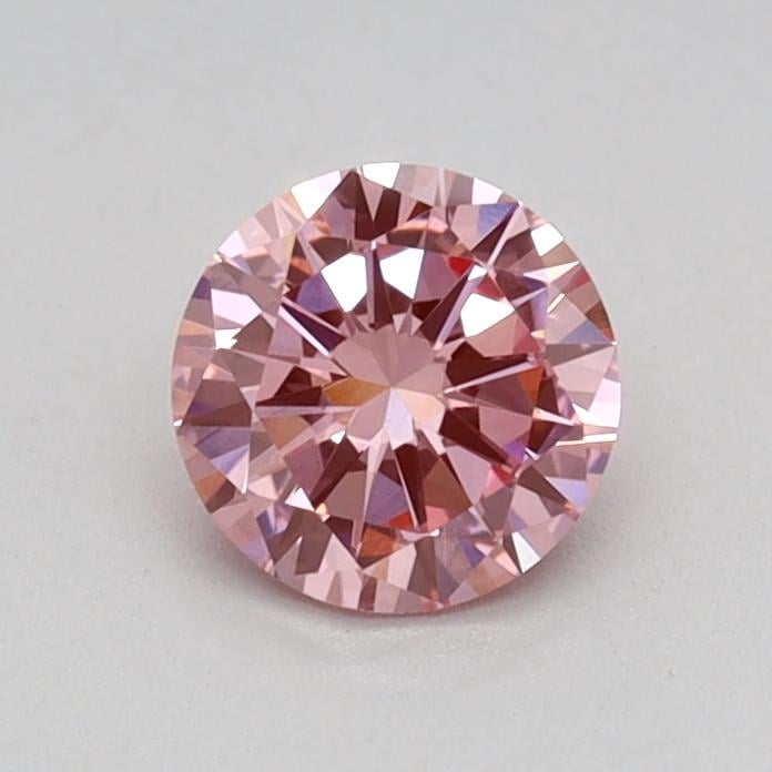 0.39 Ct. Fancy Vivid Pink Round Lab Grown Diamond