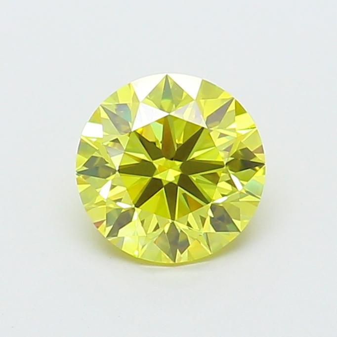 1.35 Ct. Fancy Vivid Yellow Round Lab Grown Diamond