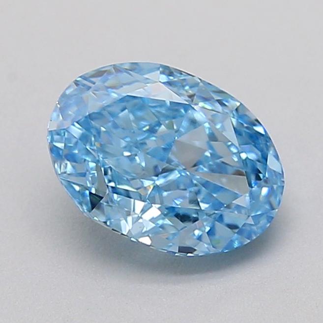 1.02 Ct. Fancy Vivid  Blue Oval Lab Grown Diamond