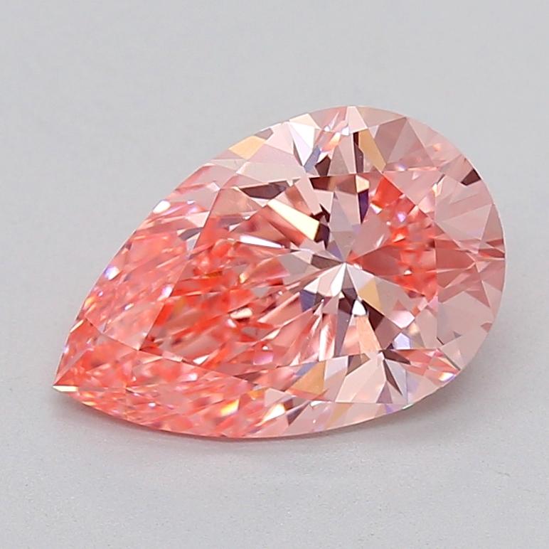 3.08 Ct. Fancy Vivid  Pink Pear Lab Grown Diamond
