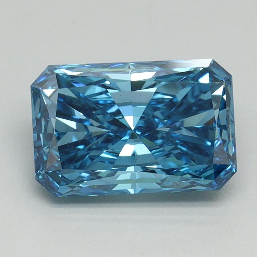 1.63 Ct. Fancy Vivid Blue Radiant Lab Grown Diamond