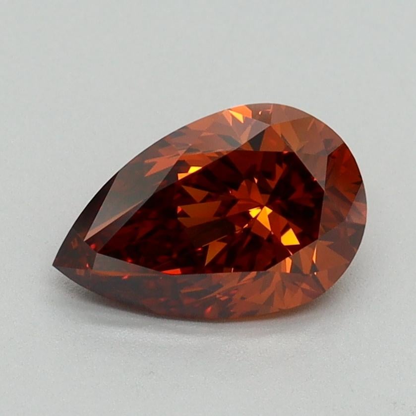 1.13 Ct. Fancy Deep Orange Pear Lab Grown Diamond