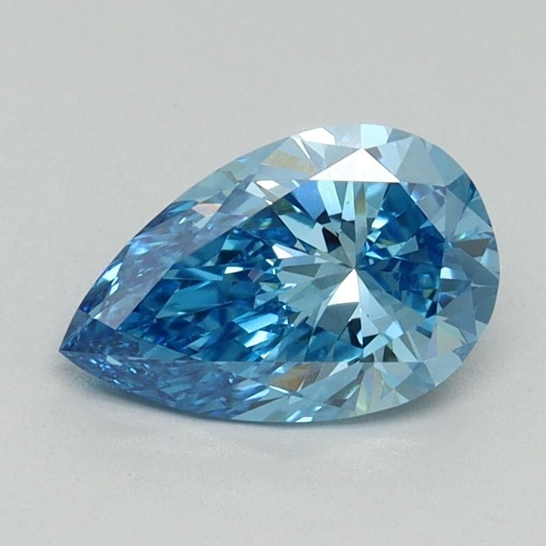 1.06 Ct. Fancy Vivid Blue Pear Lab Grown Diamond