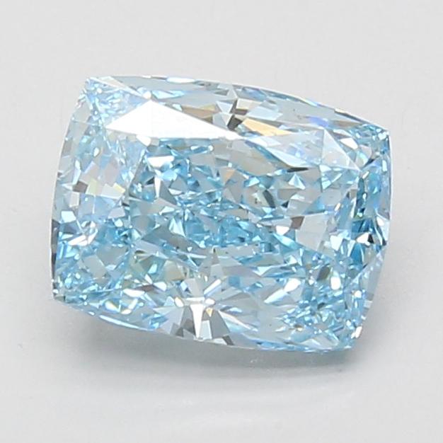 2.05 Ct. Fancy Vivid Blue Cushion Lab Grown Diamond