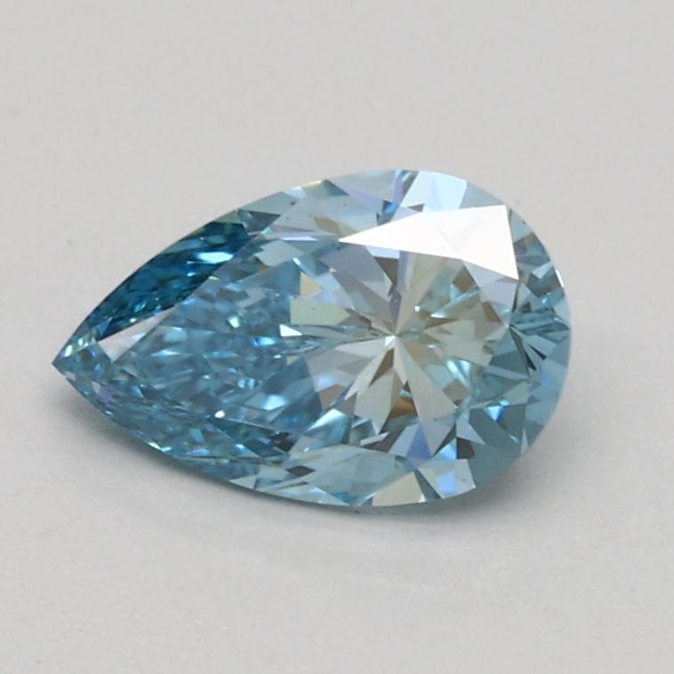0.60 Ct. Fancy Vivid Blue Pear Lab Grown Diamond