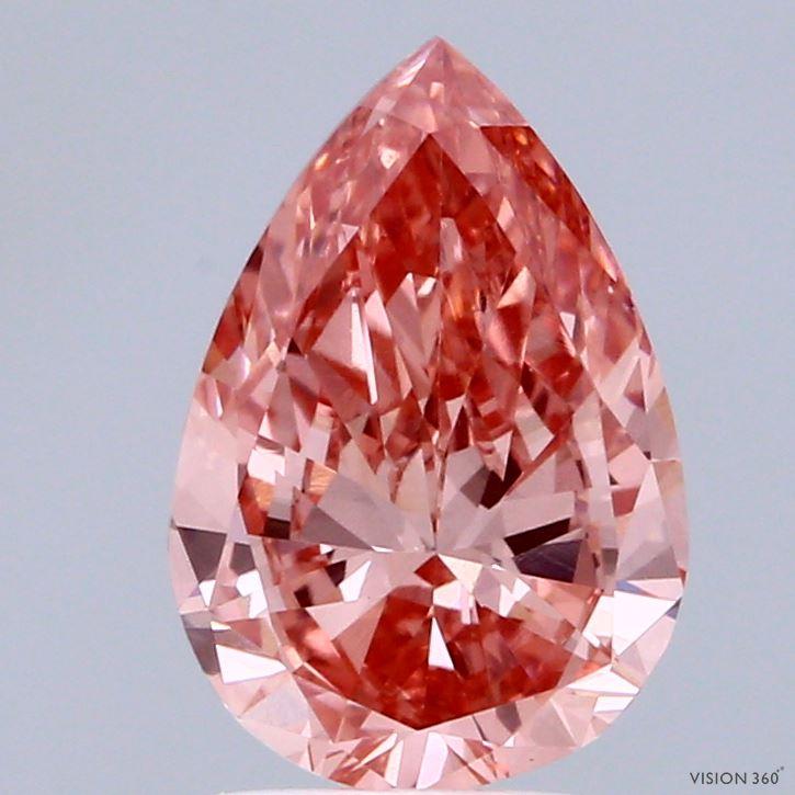 1.90 Ct. Fancy Vivid Pink Pear Lab Grown Diamond