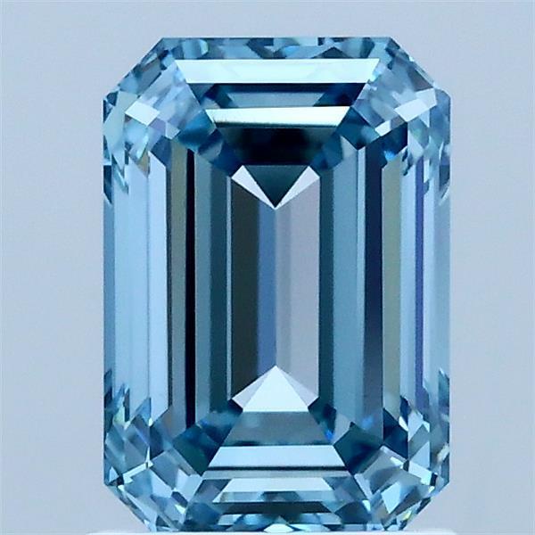 1.6 Ct. Fancy Vivid Blue Emerald Lab Grown Diamond