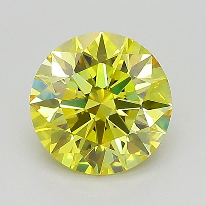 1.13 Ct. Fancy Vivid  Yellow Round Lab Grown Diamond
