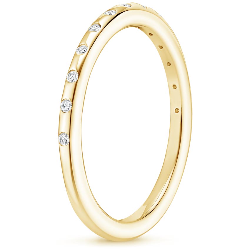 18K Yellow Gold Anais Diamond Ring, large side view
