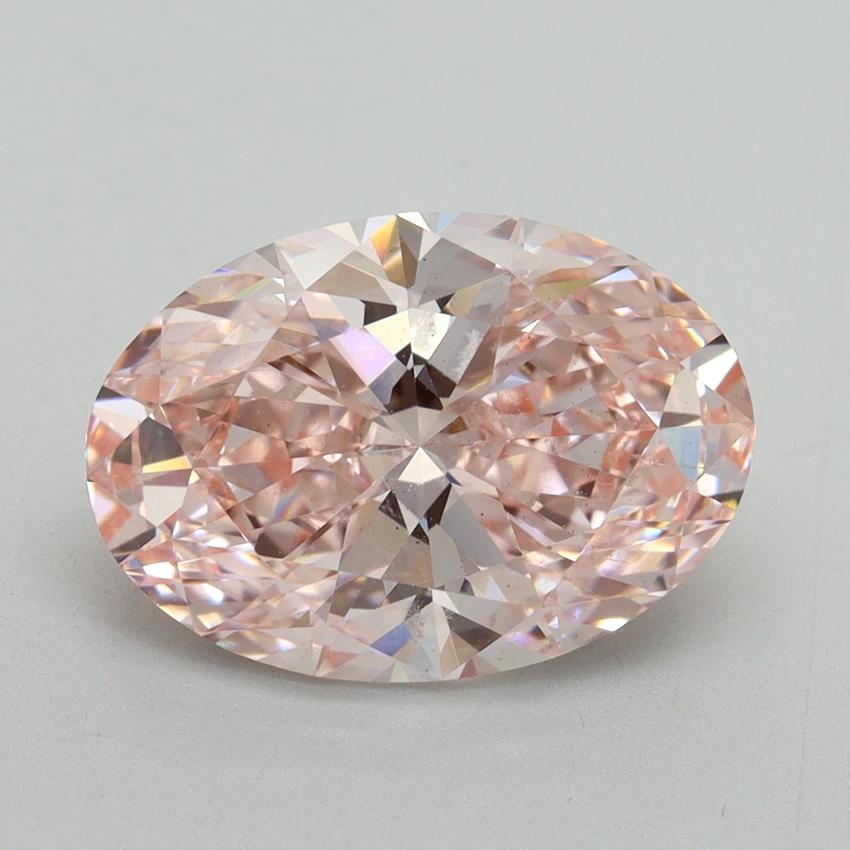 3.80 Ct. Fancy Vivid Pink Oval Lab Grown Diamond