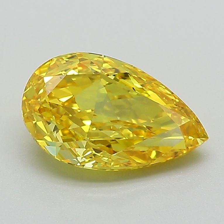 1.33 Ct. Fancy Vivid Yellow Pear Lab Grown Diamond