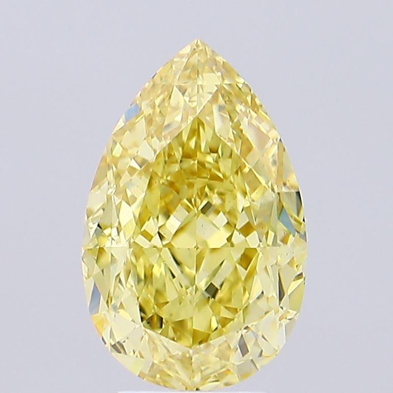 4.65 Ct. Fancy Intense Yellow Pear Lab Grown Diamond