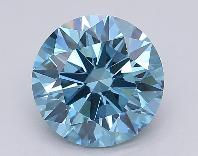 1.50 Ct. Fancy Vivid Blue Round Lab Grown Diamond