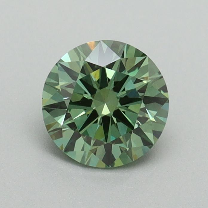 0.68 Ct. Fancy Vivid Green Round Lab Grown Diamond