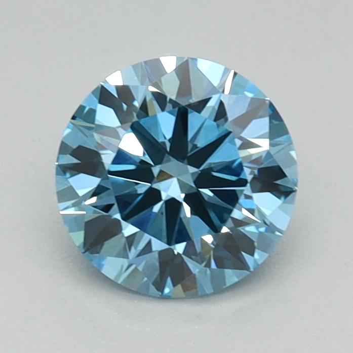 0.68 Ct. Fancy Vivid Blue Round Lab Grown Diamond