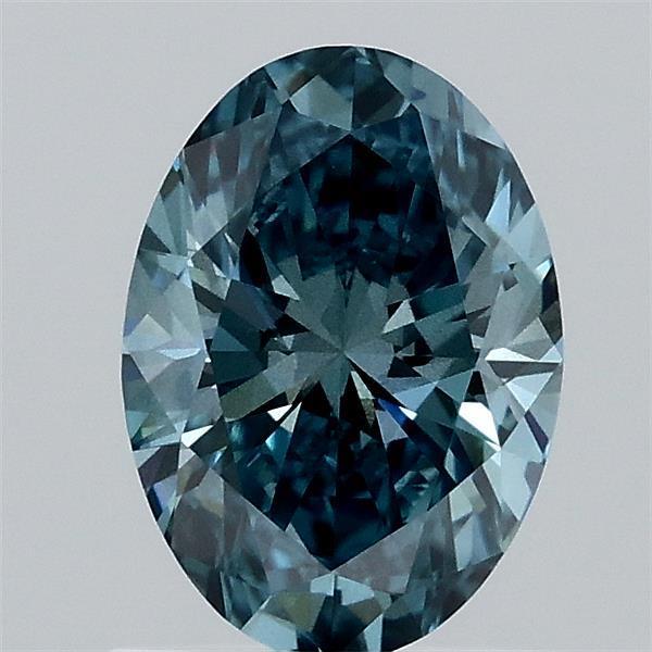 1.07 Ct. Fancy Vivid Blue Oval Lab Grown Diamond
