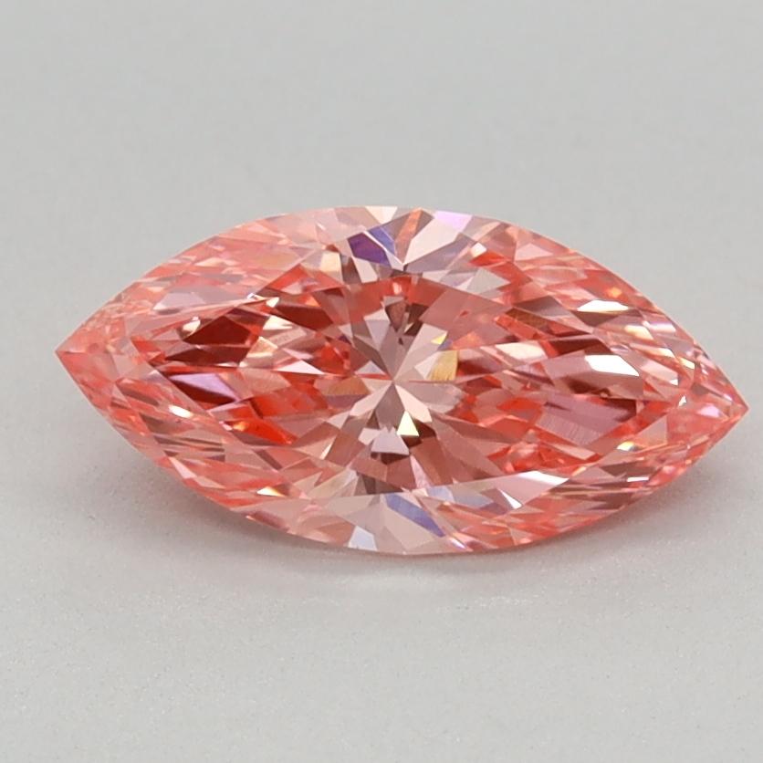 0.69 Ct. Fancy Vivid Pink Marquise Lab Grown Diamond