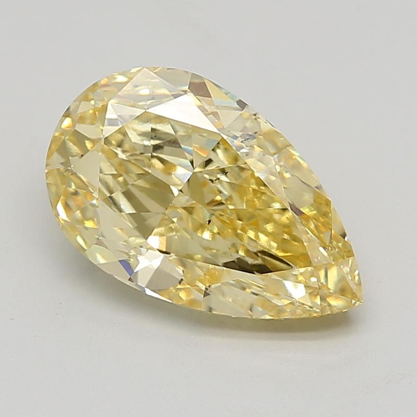 5.02 Ct. Fancy Intense  Yellow Pear Lab Grown Diamond
