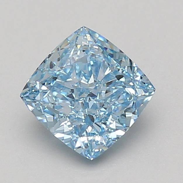 1.57 Ct. Fancy Vivid Blue Cushion Lab Grown Diamond