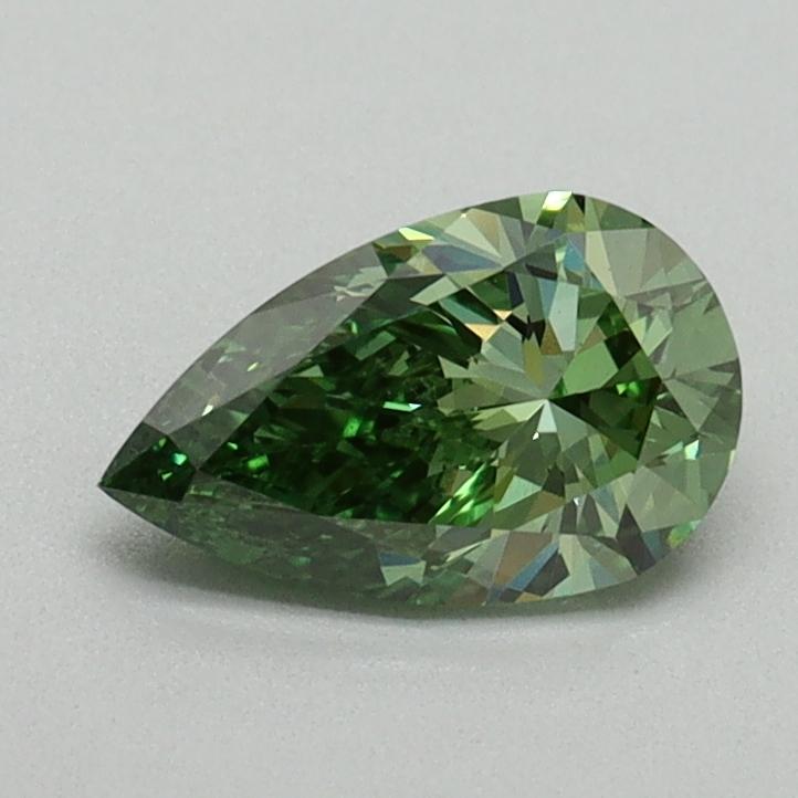 0.70 Ct. Fancy Vivid Green Pear Lab Grown Diamond