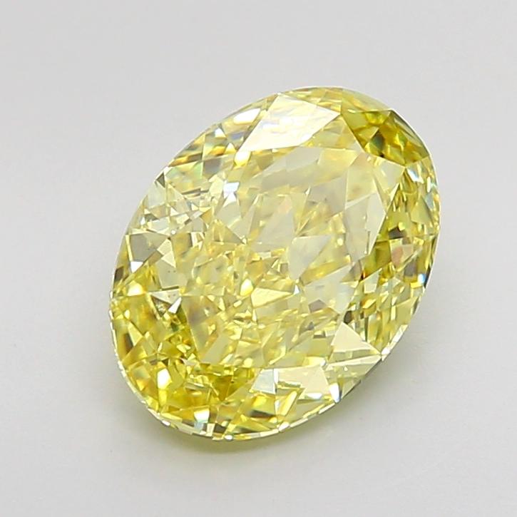3.06 Ct. Fancy Intense Yellow Oval Lab Grown Diamond