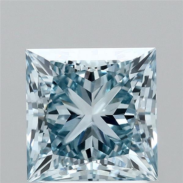 2.60 Ct. Fancy Vivid  Blue Princess Lab Grown Diamond