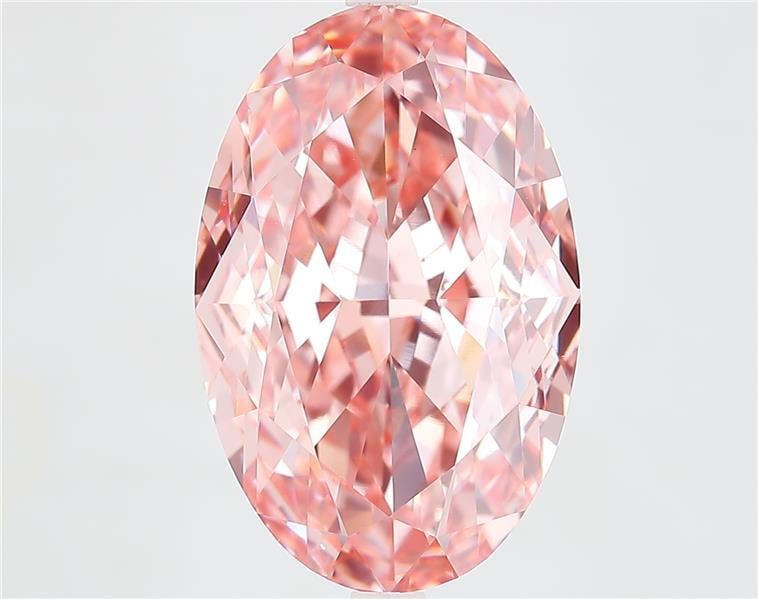11.55 Ct. Fancy Vivid  Pink Oval Lab Grown Diamond