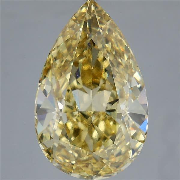 5.60 Ct. Fancy Intense Yellow Pear Lab Grown Diamond