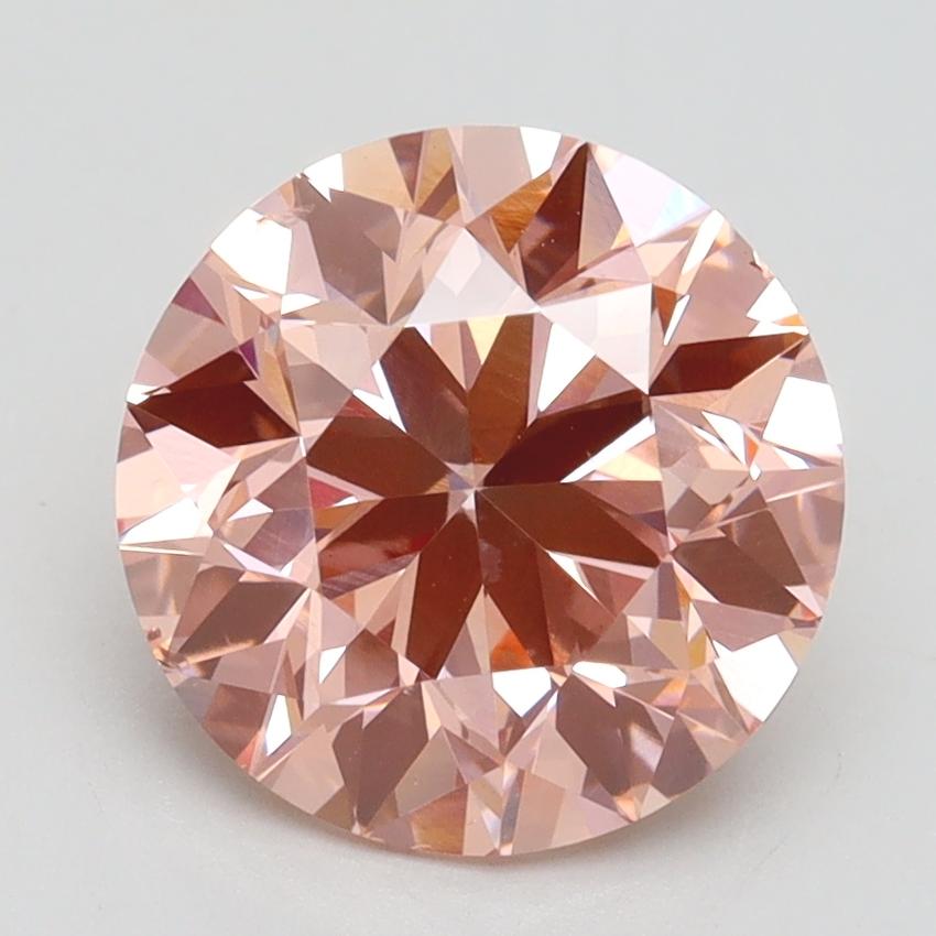 3.00 Ct. Fancy Intense Pink Round Lab Grown Diamond
