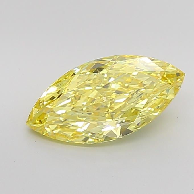 3.21 Ct. Fancy Vivid Yellow Marquise Lab Grown Diamond