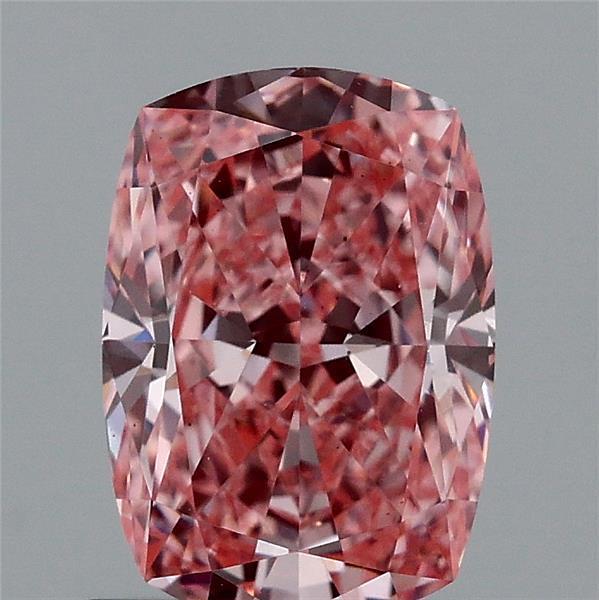 1.18 Ct. Fancy Vivid Pink Cushion Lab Grown Diamond