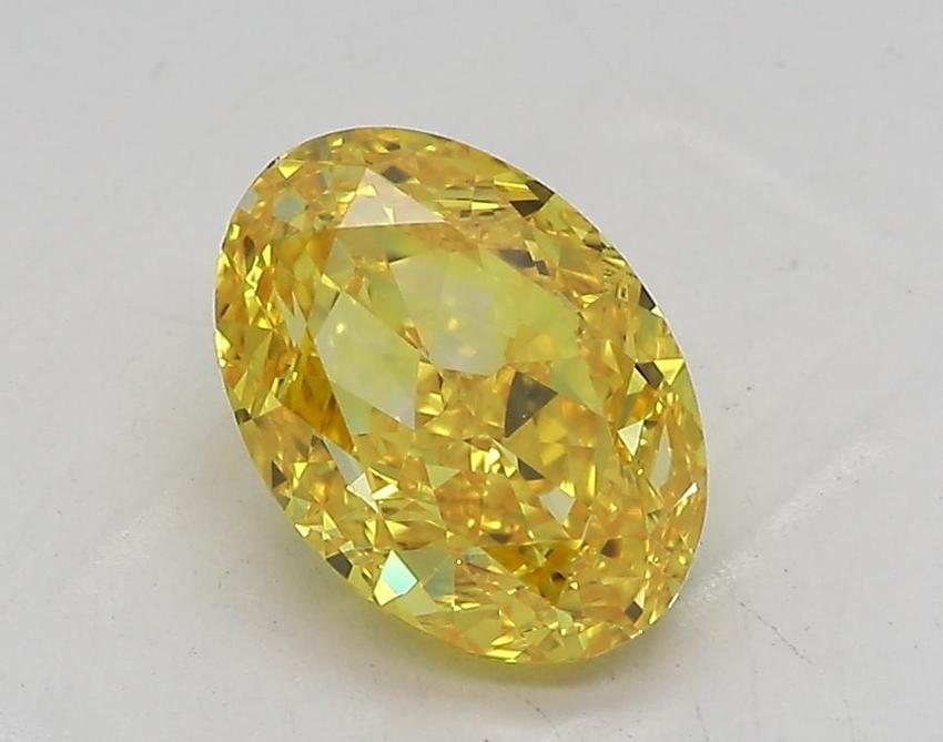 1.76 Ct. Fancy Vivid Yellow Oval Lab Grown Diamond