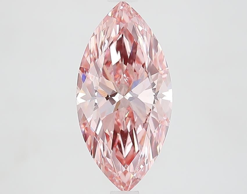 2.51 Ct. Fancy Vivid Pink Marquise Lab Grown Diamond