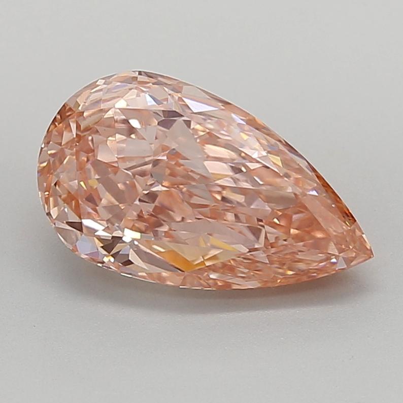 3.10 Ct. Fancy Vivid  Pink Pear Lab Grown Diamond