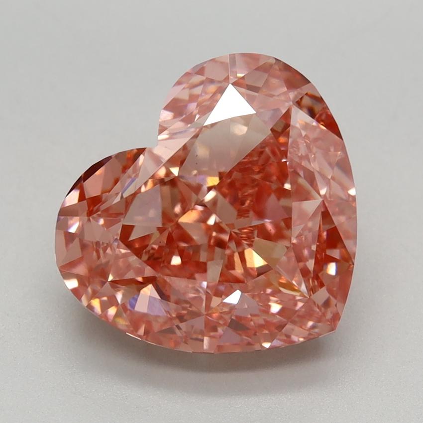 3.84 Ct. Fancy Vivid Pink Heart Lab Grown Diamond