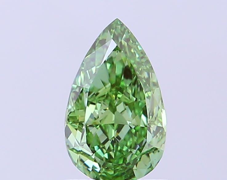 1.07 Ct. Fancy Vivid Green Pear Lab Grown Diamond