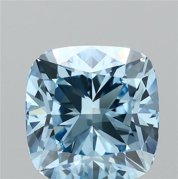 2.50 Ct. Fancy Vivid Blue Cushion Lab Grown Diamond