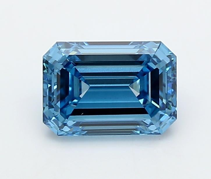 2.05 Ct. Fancy Vivid  Blue Emerald Lab Grown Diamond