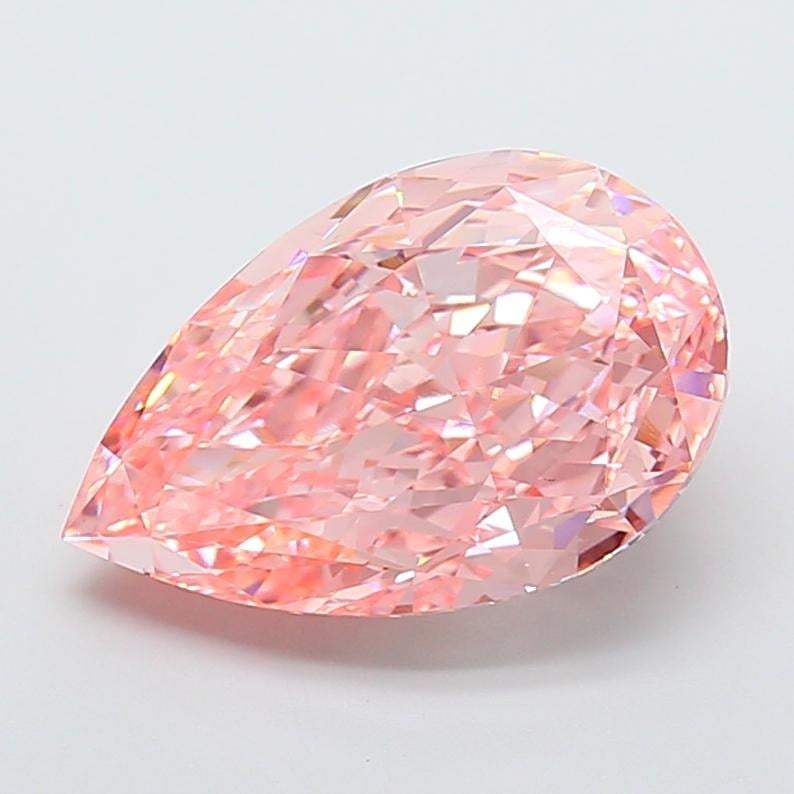10.13 Ct. Fancy Vivid Pink Pear Lab Grown Diamond
