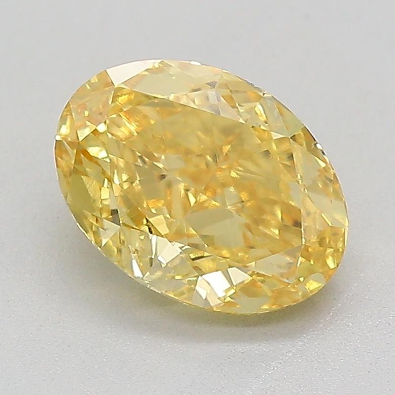 1.01 Ct. Fancy Intense  Yellow Oval Lab Grown Diamond