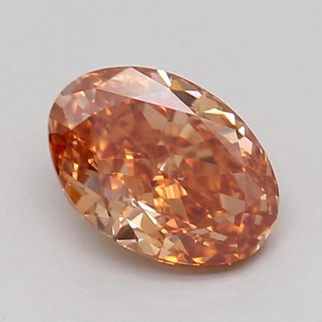 0.67 Ct. Fancy Intense Brownish Orange Oval Lab Grown Diamond