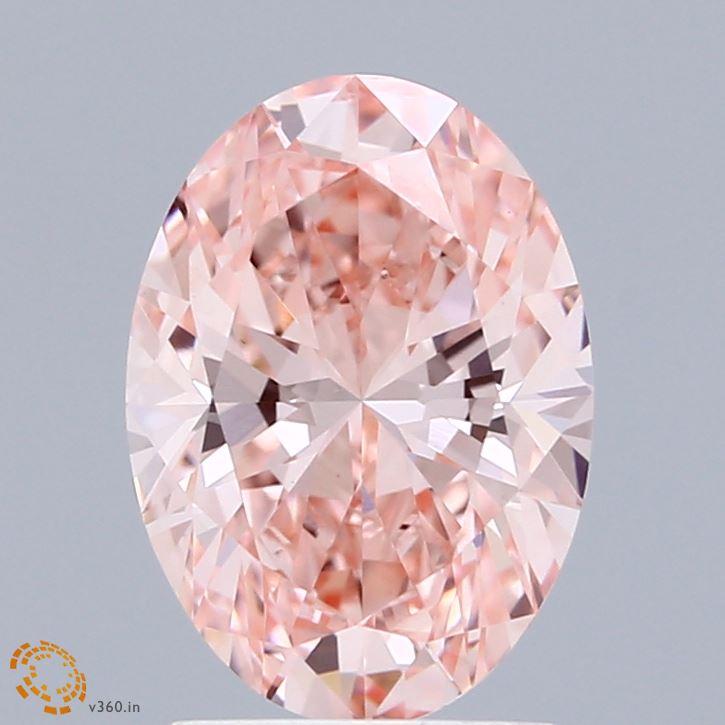 2.02 Ct. Fancy Vivid  Pink Oval Lab Grown Diamond