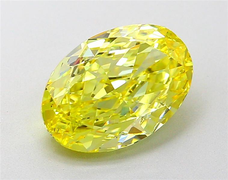 2.04 Ct. Fancy Intense  Yellow Oval Lab Grown Diamond