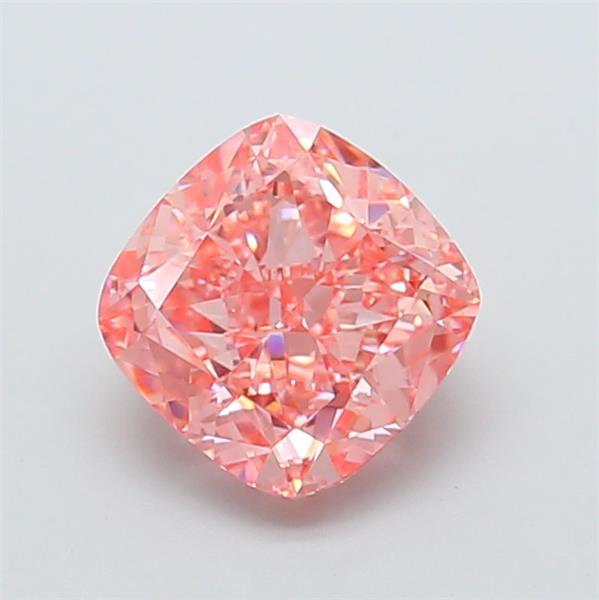 1.84 Ct. Fancy Vivid Pink Cushion Lab Grown Diamond