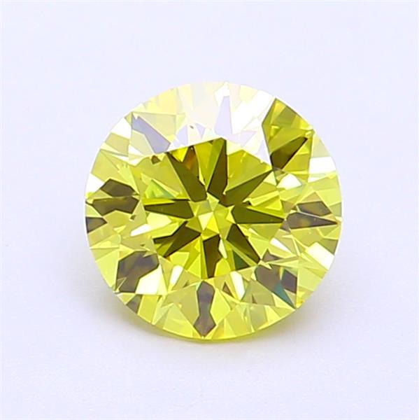 1.04 Ct. Fancy Vivid  Yellow Round Lab Grown Diamond