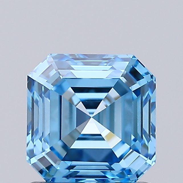 1.00 Ct. Fancy Vivid  Blue Asscher Lab Grown Diamond