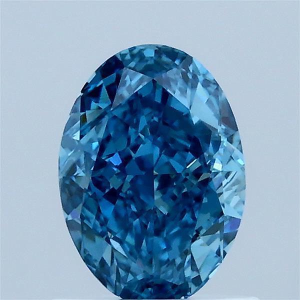 1.06 Ct. Fancy Vivid Blue Oval Lab Grown Diamond