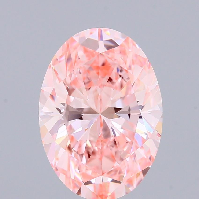 2.04 Ct. Fancy Vivid Pink Oval Lab Grown Diamond